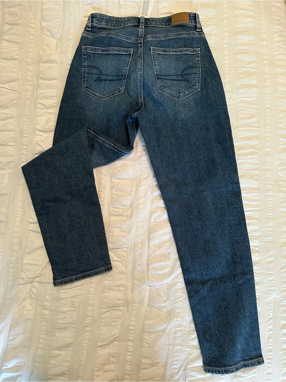 American Eagle Stretch Mom Jeans Classic Blue Size 4 Regular NWT